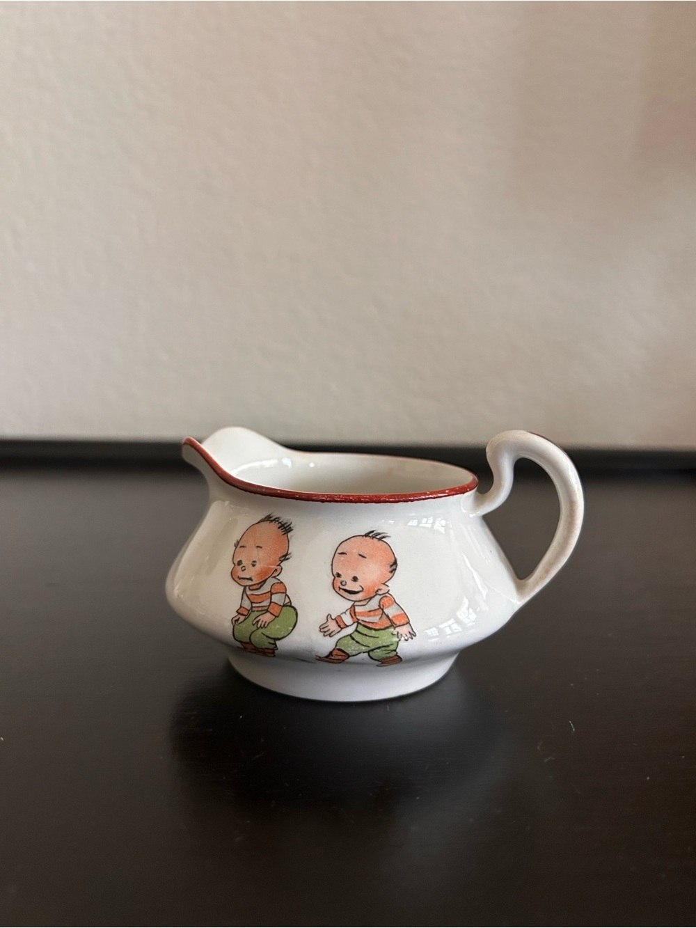 Antique 1915 Homer Laughlin Tiny Todkins Creamer Pitcher Rare Childs Nurseryware